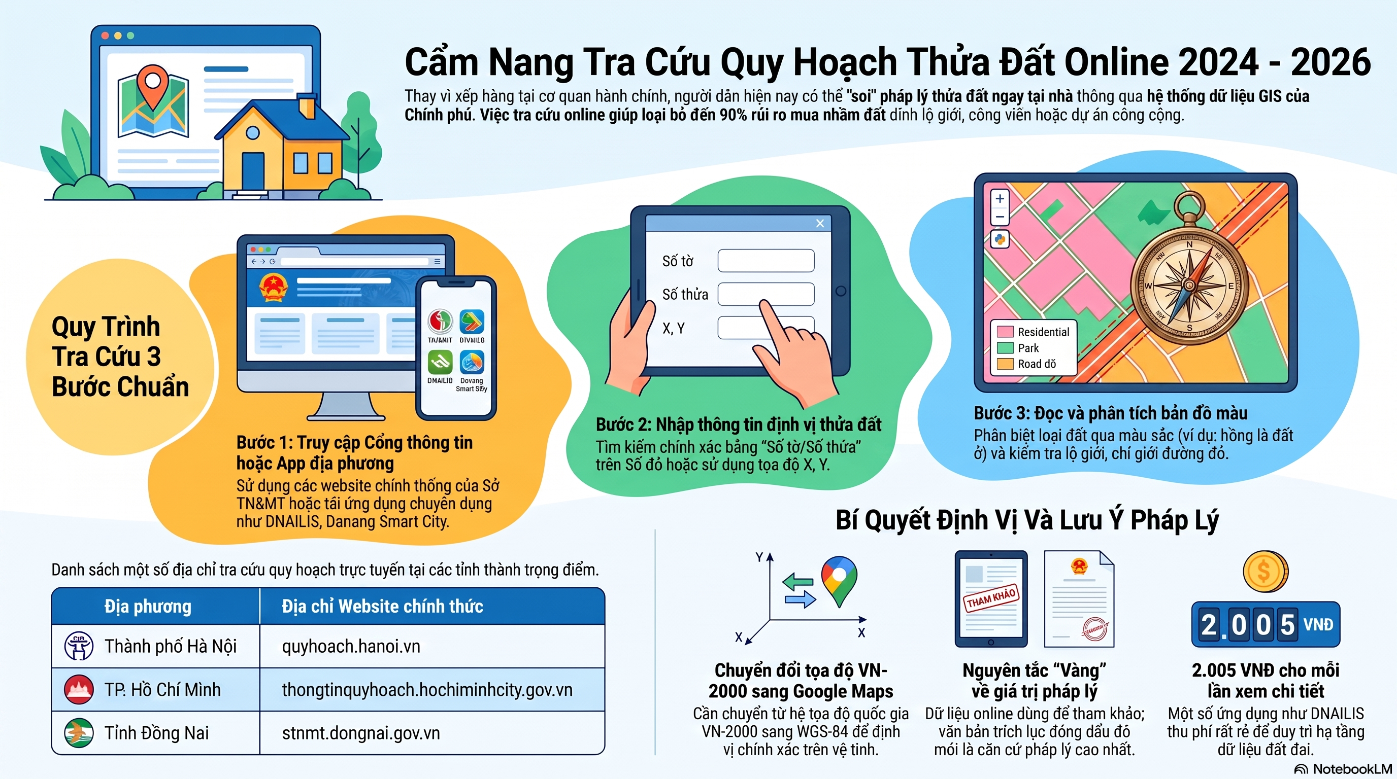 Cách tra cứu quy hoạch thửa đất online chính xác nhất 2026